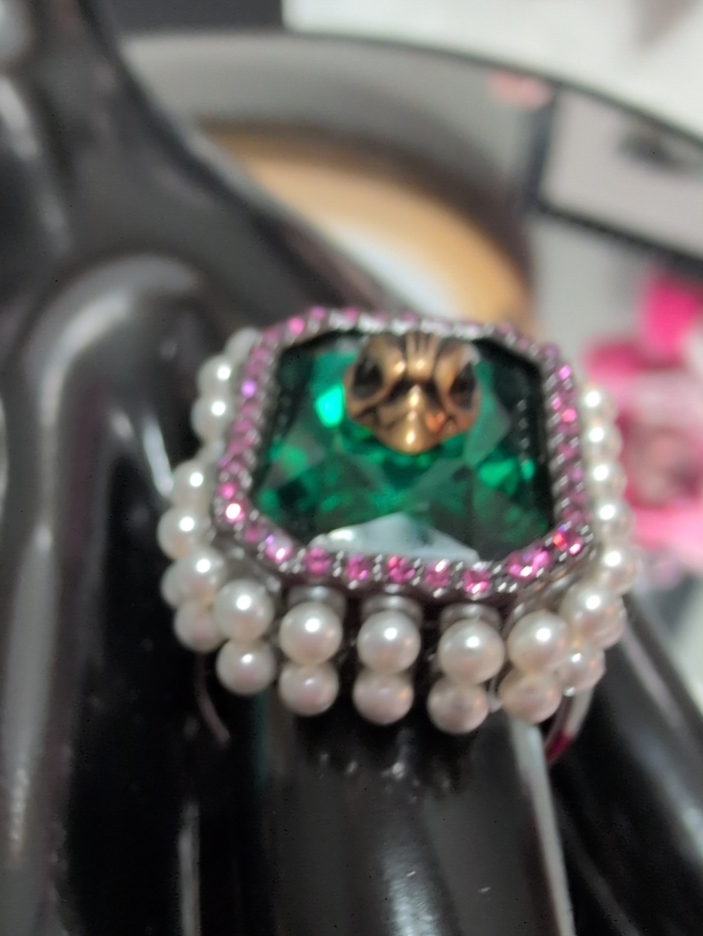 Kurt Geiger London Signature Eagle Vintage Gem Cocktail Ring Sz 8 💥 New!